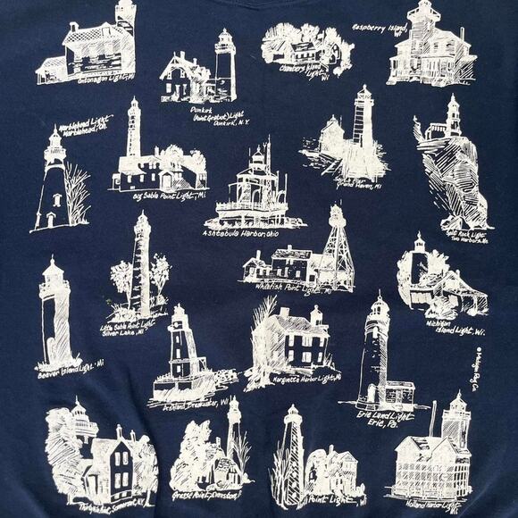 VTG 90S LIGHTHOUSE SWEATSHIRT - Picture 2 of 8